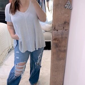 Janette Plus grey knit top